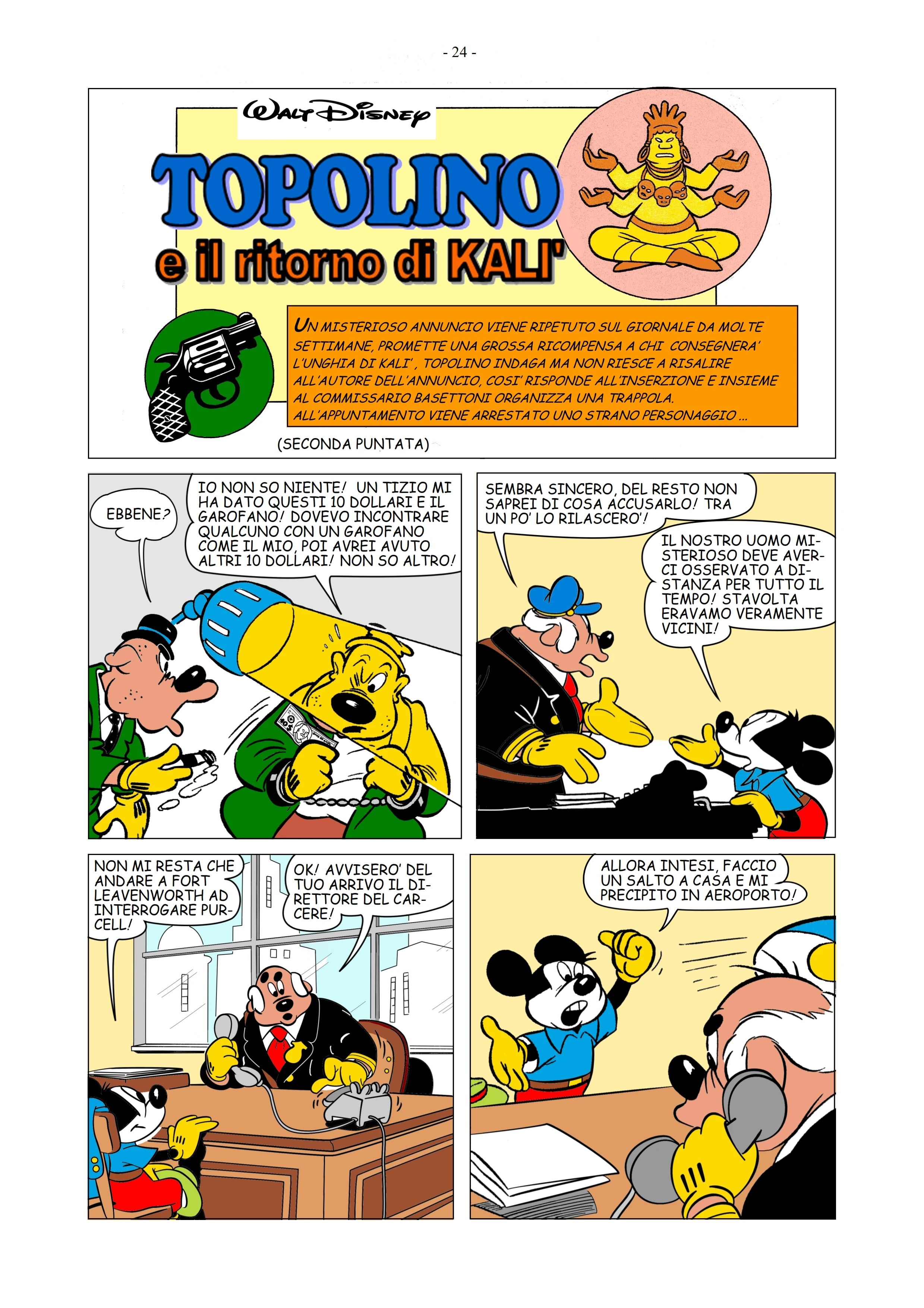 alcune pagine da Topolino e il ritorno di kalì, seconda puntata